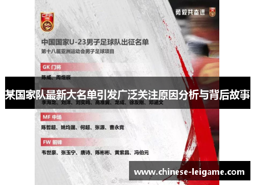 某国家队最新大名单引发广泛关注原因分析与背后故事